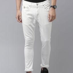 u.s. polo assn. denim co. U S Polo Assn Denim Co Men White Stretchable Jeans-picture-0