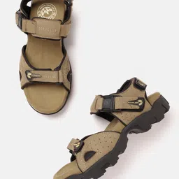 Woodland Men Nubuck Leather Comfort Sandals-image-71