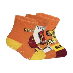 Supersox Infant Kids Pack Of 3 Disney Lion King Character Above Ankle-Length Socks-31