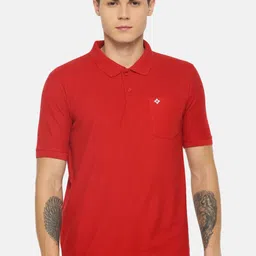 Dollar Men Red Solid Polo Collar T-shirt-picture-44