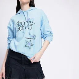 glitchez Downtown Rizz Printed Cotton Terry Hooded Oversized Sweatshirt-image-39