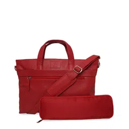 Kara Red Solid Leather Handheld Bag-34