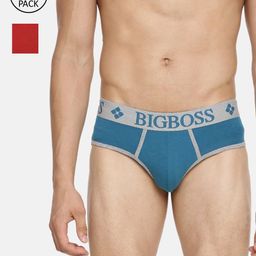 Dollar Bigboss Men Pack of 2 Solid Shuffle Intellisoft Cotton Modal Briefs MDBR-11-picture-55