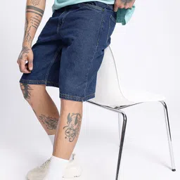 glitchez Men Old-School Cool Oversize Denim Jorts-image-53