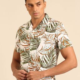 Being Human Slim Fit Tropical Printed Casual Shirt-image-64