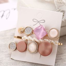Jewels Galaxy Women Set of 3 Beaded Hair Clips-image-56