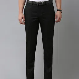 Arrow Men Checked Tailored Fit Formal Trousers-image-98