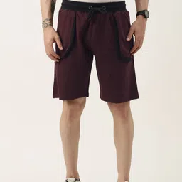 ARISE Solid Pocket Detailing Regular Fit Shorts-picture-14