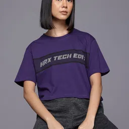 HRX by Hrithik Roshan Typography Printed Drop-Shoulder Sleeves T-Shirt-image-8