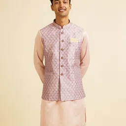Manyavar Printed Woven Nehru Jacket-image-74