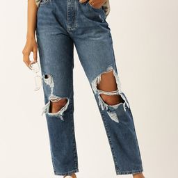 FOREVER 21 Highly Distressed Pure Cotton Jeans-image-94