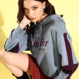The Roadster Lifestyle Co. Women Printed Hooded Sweatshirt-image-57