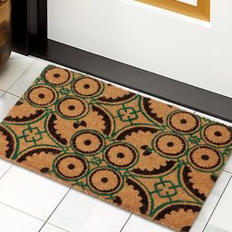 HOKIPO Brown & Green Printed Anti-Skid Coir Doormat-image-64