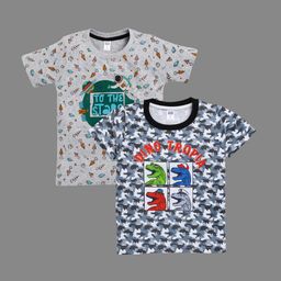 Nottie Planet Boys Pack Of 2 Pure Cotton T-shirts-image-41