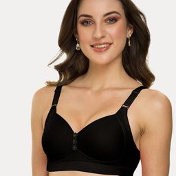 Tweens Black Solid Non-Wired Lightly Padded Everyday Bra TLW-321-BLK-38C-54
