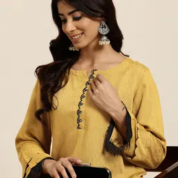 HERE&NOW Embroidered Tunic With Palazzos-45