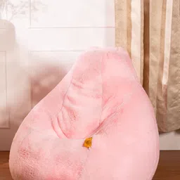 THREADVIBE LIVING Pink Bean Bag with Beans Filled-image-69