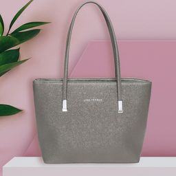 Lino Perros Grey Solid Shoulder Bag-image-12