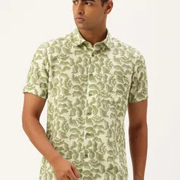 Integriti Slim Fit Tropical Printed Casual Shirt-image-47