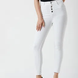 Miss Chase Women White Skinny Fit High-Rise Clean Look Jeans-image-70