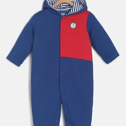 MINI KLUB Infant Boys Blue & Red Colourblocked Romper-image-20