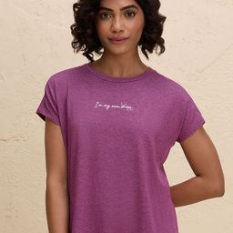 Nykd Women Typography Extended Sleeves T-shirt-image-20