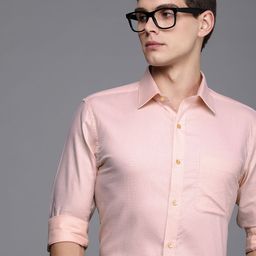 Raymond Pure Cotton Self Design Slim Fit Textured Formal Shirt-image-30