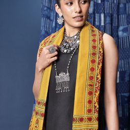 Taavi Block Printed Ajrakh Pure Cotton Dupatta-26