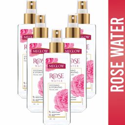 MEGLOW Set of 5 Pure Rose Water for Soothing & Hydrating - 100ml Each-12