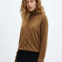 MANGO Women Solid Cardigan-picture-41