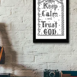 TIED RIBBONS Black & White Solid Inspirational Typographic Wall Art-image-27