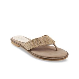 Metro Women Beige Embellished Open Toe Flats-image-46