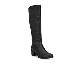 Delize Women Black Solid Heeled Boots-image-80