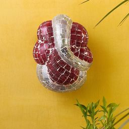 Devansh Red Textured Ganesh Ji Contemporary Flash Mount Light-11