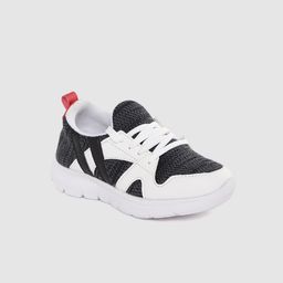 YK Boys Charcoal Grey & White Colourblocked Sneakers-14