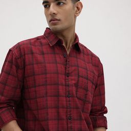 The Roadster Life Co. Tartan Checks Pure Cotton Relaxed Shirt-picture-19
