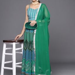 Varanga Printed Ready To Wear Lehenga & Blouse With Dupatta-image-96