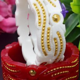 SATTIK Pack of 4 Plastic Gold-plated Shakha Pola-image-34