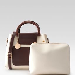 Mast & Harbour Colourblocked Structured Handheld Bag-image-42