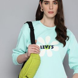 Levis Brand Logo Printed Crew Neck Pure Cotton Sweatshirt-image-45