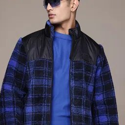 The Roadster Lifestyle Co. Checked Jacket with Faux Fur Detail-picture-57