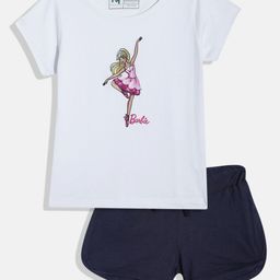 YK X Minute Mirth Girls Printed Pure Cotton Tshirt with Shorts-picture-4