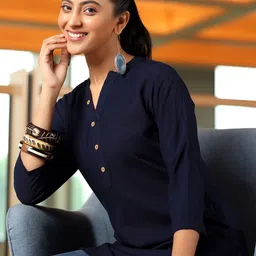 Libas Mandarin Collar Straight Kurti-image-33