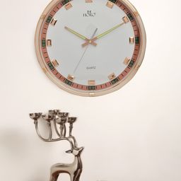 Horo White Handcrafted Geometric Solid Analogue Wall Clock-49
