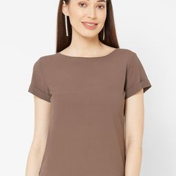 MISH Women Brown Solid Top-picture-40