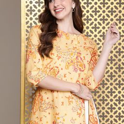House of Pataudi Jashn Pure Cotton Ethnic Motifs Printed Kurta-picture-6