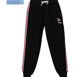 Lil Tomatoes Boys Black Solid Straight-Fit Joggers-image-81