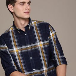 Nautica Pure Cotton Classic Opaque Checked Casual Shirt-picture-38