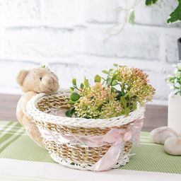 Aapno Rajasthan Beige Multipurpose Organiser Basket-51