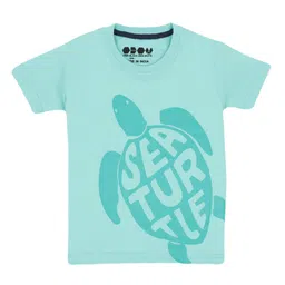 OBOW Boys Blue Printed Round Neck T-shirt-image-41